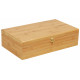 Набор массажных камней из базальта в коробке из бамбука (45 шт.) НК-2Б